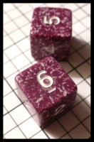 Dice : Dice - 6D - Speckled SK Purple with White Numerals - SK Collection buy Nov 2010